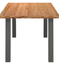 Esstisch mit Baumkanten 200x100x74 cm Massivholz Eiche Rechteck