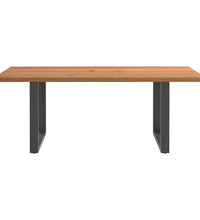 Esstisch mit Baumkanten 200x100x74 cm Massivholz Eiche Rechteck