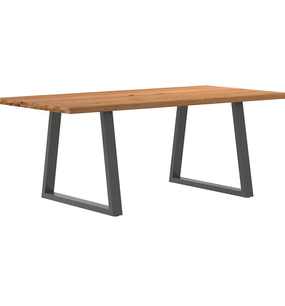 Esstisch mit Baumkanten 200x100x74 cm Massivholz Eiche