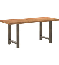 Esstisch mit Baumkanten 180x80x74cm Massivholz Eiche Rechteckig