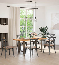 Esstisch mit Baumkanten 180x80x74cm Massivholz Eiche Rechteckig
