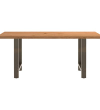 Esstisch mit Baumkanten 180x80x74cm Massivholz Eiche Rechteckig