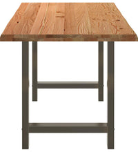 Esstisch mit Baumkanten 180x80x74cm Massivholz Eiche Rechteckig