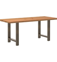 Esstisch mit Baumkanten 180x80x74cm Massivholz Eiche Rechteckig