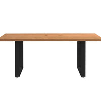 Esstisch mit Baumkanten 200x100x74 cm Massivholz Eiche Rechteck