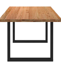 Esstisch mit Baumkanten 200x100x74 cm Massivholz Eiche Rechteck