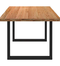 Esstisch mit Baumkanten 200x100x74 cm Massivholz Eiche Rechteck