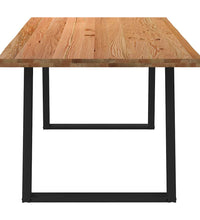 Esstisch mit Baumkanten 200x100x74 cm Massivholz Eiche Rechteck