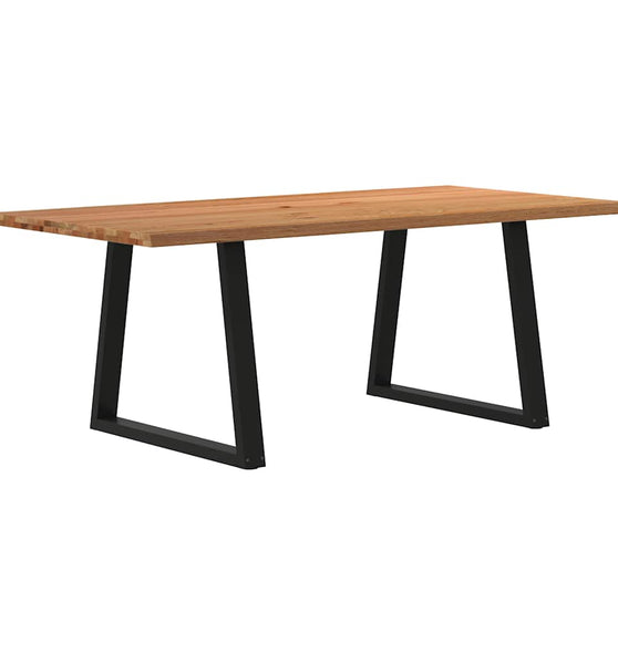 Esstisch mit Baumkanten 200x100x74 cm Massivholz Eiche