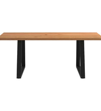 Esstisch mit Baumkanten 200x100x74 cm Massivholz Eiche