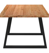 Esstisch mit Baumkanten 200x100x74 cm Massivholz Eiche