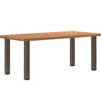 Esstisch mit Baumkanten 200x100x74 cm Massivholz Eiche Rechteck