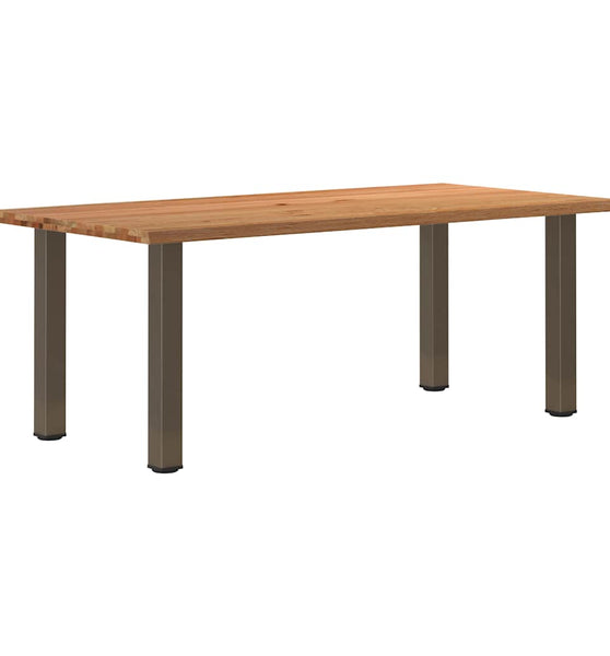 Esstisch mit Baumkanten 200x100x74 cm Massivholz Eiche Rechteck