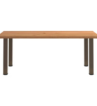 Esstisch mit Baumkanten 200x100x74 cm Massivholz Eiche Rechteck