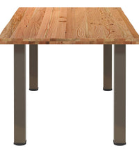 Esstisch mit Baumkanten 200x100x74 cm Massivholz Eiche Rechteck