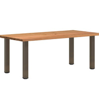 Esstisch mit Baumkanten 200x100x74 cm Massivholz Eiche Rechteck