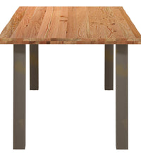 Esstisch mit Baumkanten 200x100x74 cm Massivholz Eiche Rechteck