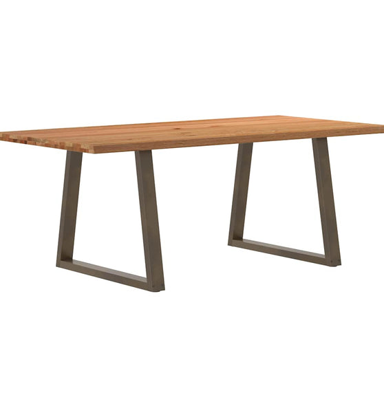 Esstisch mit Baumkanten 200x100x74 cm Massivholz Eiche