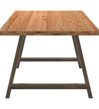 Esstisch mit Baumkanten 200x100x74 cm Massivholz Eiche Rechteck