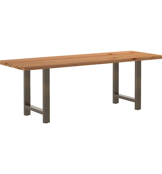 Esstisch mit Baumkanten 220x80x74 cm Massivholz Eiche