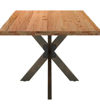 Esstisch mit Baumkanten 200x100x74 cm Massivholz Eiche Rechteck