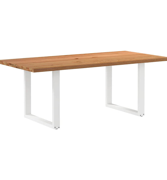 Esstisch mit Baumkanten 200x100x74 cm Massivholz Eiche Rechteck