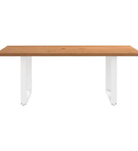 Esstisch mit Baumkanten 200x100x74 cm Massivholz Eiche Rechteck