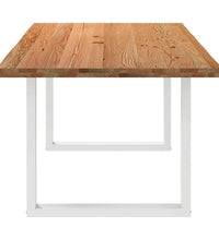 Esstisch mit Baumkanten 200x100x74 cm Massivholz Eiche Rechteck