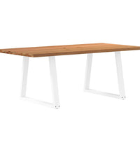 Esstisch mit Baumkanten 200x100x74 cm Massivholz Eiche