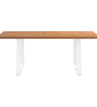 Esstisch mit Baumkanten 200x100x74 cm Massivholz Eiche