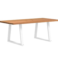 Esstisch mit Baumkanten 200x100x74 cm Massivholz Eiche