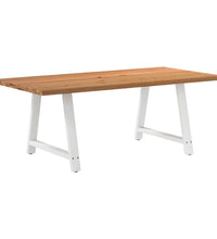 Esstisch mit Baumkanten 200x100x74 cm Massivholz Eiche Rechteck