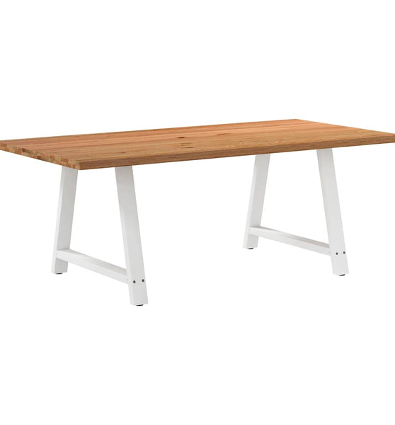 Esstisch mit Baumkanten 200x100x74 cm Massivholz Eiche Rechteck