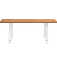 Esstisch mit Baumkanten 200x100x74 cm Massivholz Eiche Rechteck