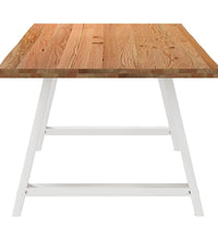 Esstisch mit Baumkanten 200x100x74 cm Massivholz Eiche Rechteck