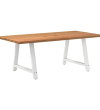 Esstisch mit Baumkanten 200x100x74 cm Massivholz Eiche Rechteck