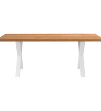 Esstisch mit Baumkanten 200x100x74 cm Massivholz Eiche Rechteck