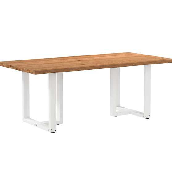 Esstisch mit Baumkanten 200x100x74 cm Massivholz Eiche Rechteck