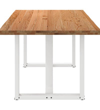 Esstisch mit Baumkanten 200x100x74 cm Massivholz Eiche Rechteck