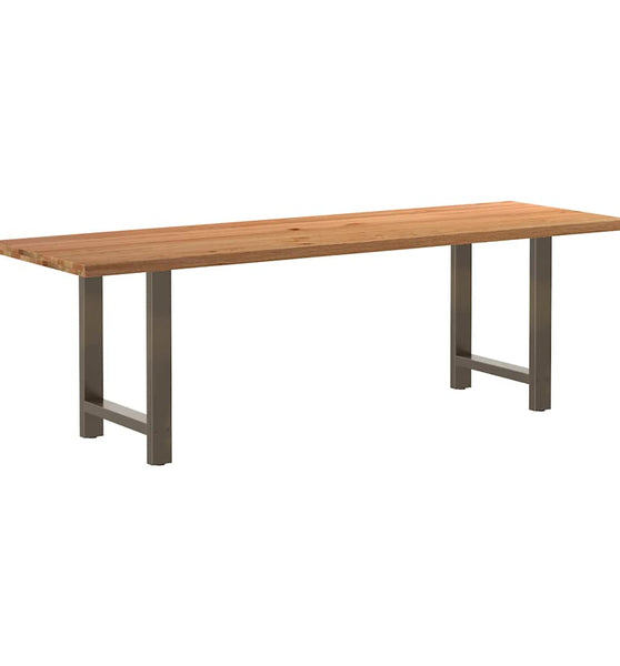 Esstisch mit Baumkanten 240x80x74cm Massivholz Eiche Rechteckig