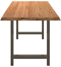 Esstisch mit Baumkanten 240x80x74cm Massivholz Eiche Rechteckig