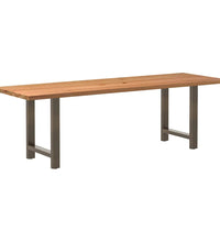 Esstisch mit Baumkanten 240x80x74cm Massivholz Eiche Rechteckig