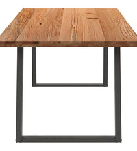 Esstisch Hellbraun 220x100x74 cm Massivholz Eiche Rechteckig