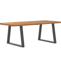 Esstisch Hellbraun 220x100x74 cm Massivholz Eiche Rechteckig