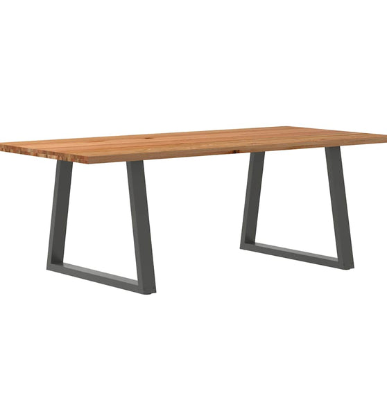 Esstisch Hellbraun 220x100x74 cm Massivholz Eiche Rechteckig