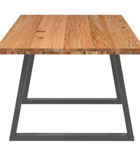 Esstisch Hellbraun 220x100x74 cm Massivholz Eiche Rechteckig