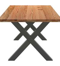 Esstisch Hellbraun 220x100x74 cm Massivholz Eiche Rechteckig