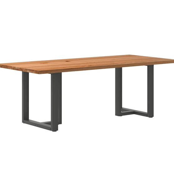 Esstisch Hellbraun 220x100x74 cm Massivholz Eiche Rechteckig