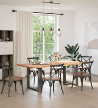 Esstisch Hellbraun 220x100x74 cm Massivholz Eiche Rechteckig