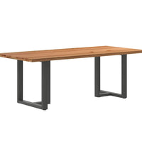 Esstisch Hellbraun 220x100x74 cm Massivholz Eiche Rechteckig